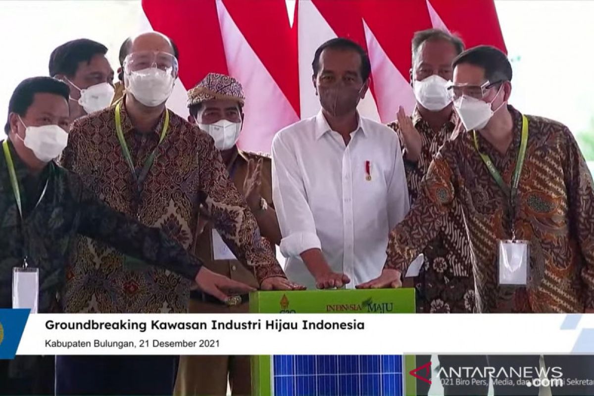 Jokowi conducts groundbreaking of green industry area in N Kalimantan