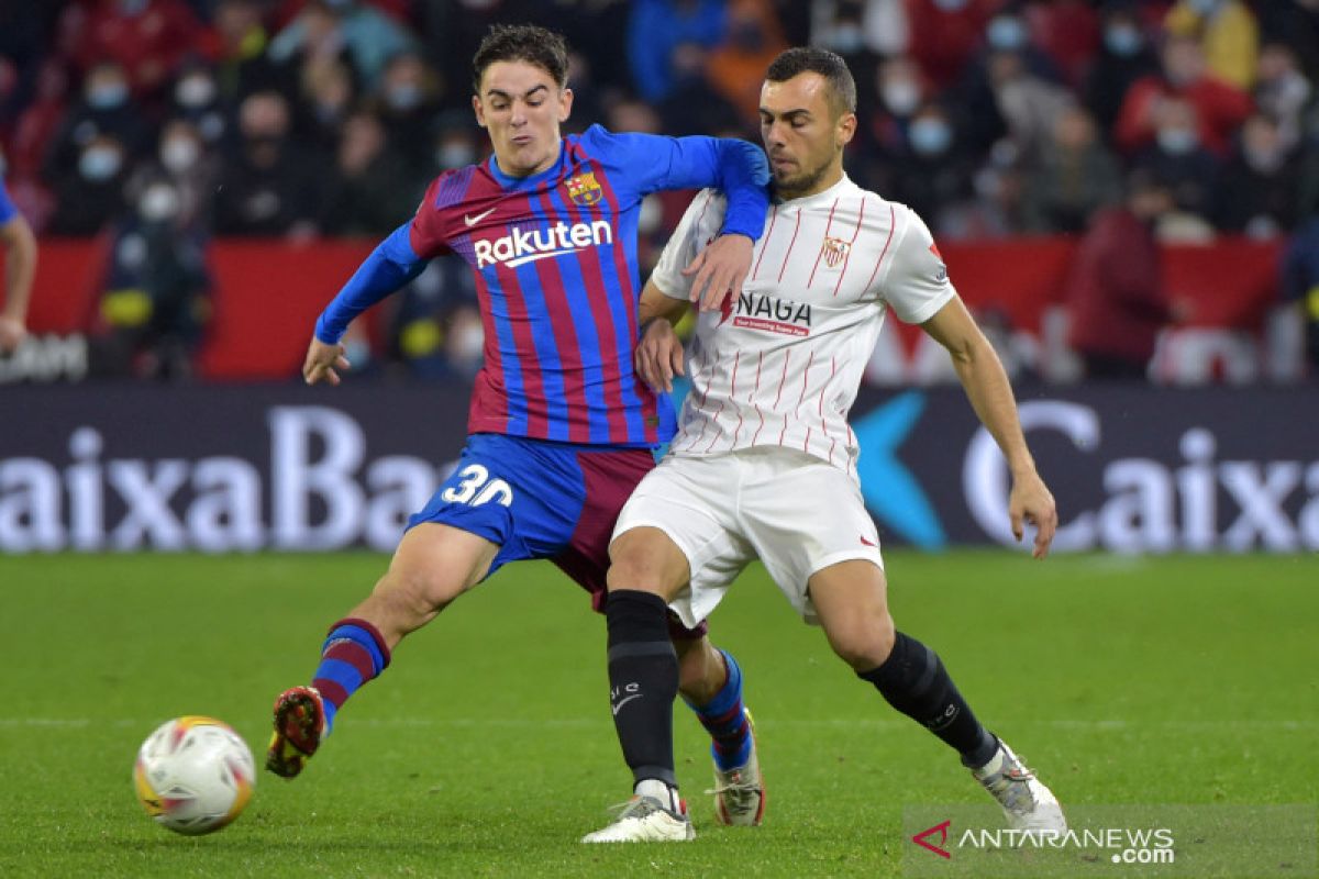 Barcelona ditahan 1-1 oleh 10 pemain Sevilla