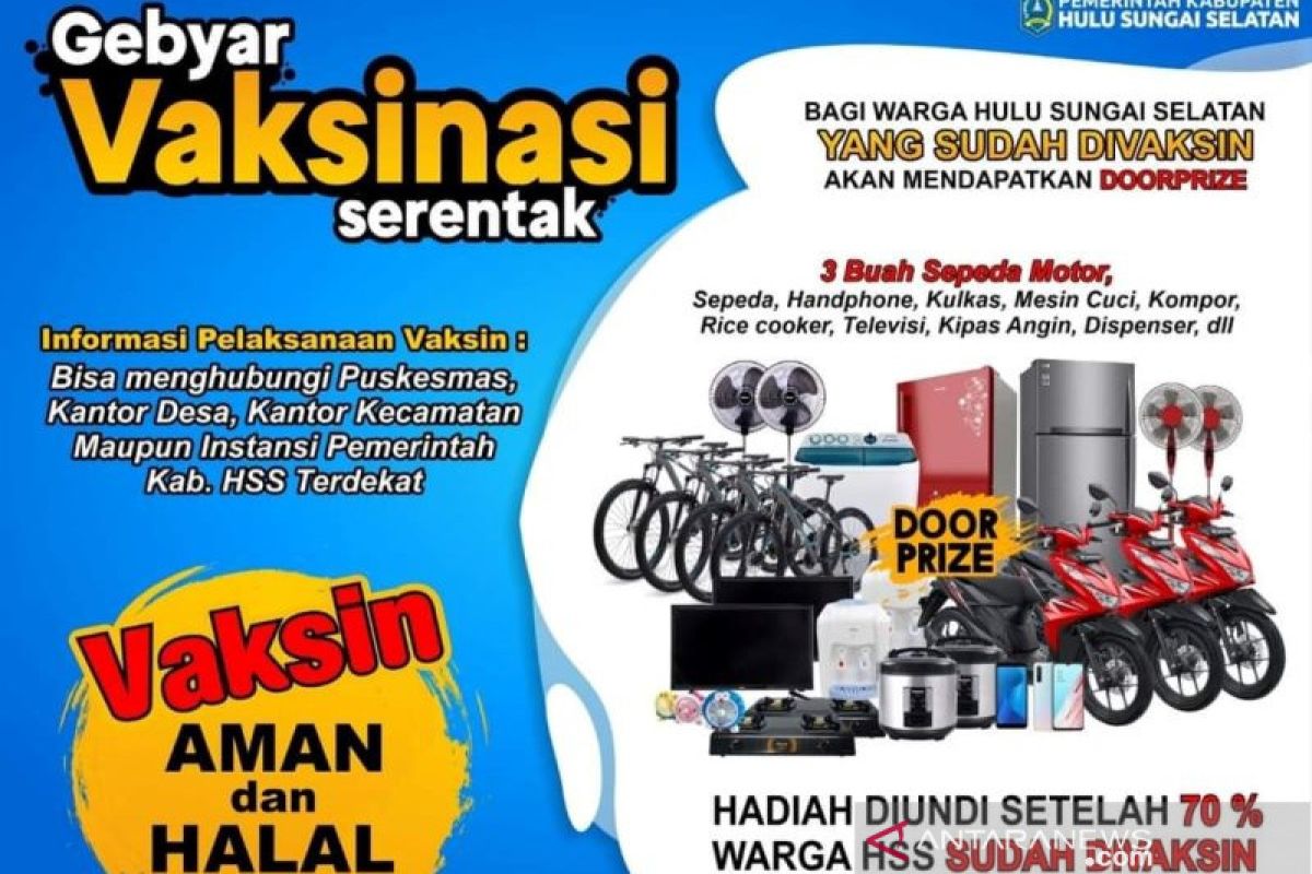 Hadiah motor dan door prize lainnya, Pemkab HSS dorong percepatan vaksinasi