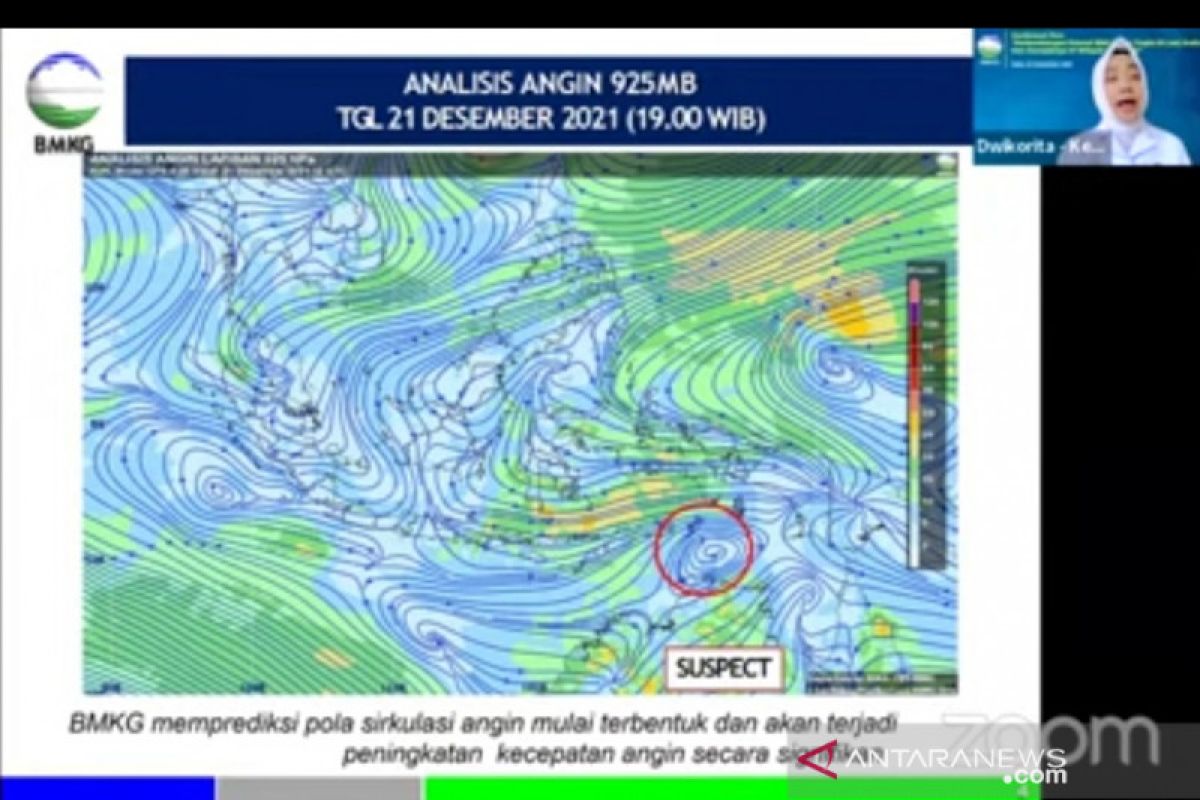 BMKG prakirakan suspek badai tropis berpotensi menguat dalam 72 jam ke depan