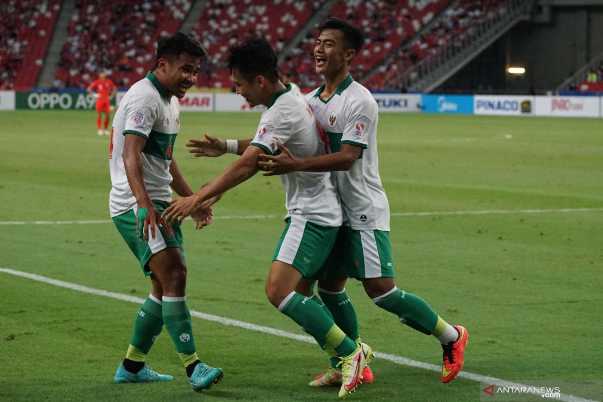 Indonesia ditahan imbang Singapura 1-1 leg pertama semifinal Piala AFF