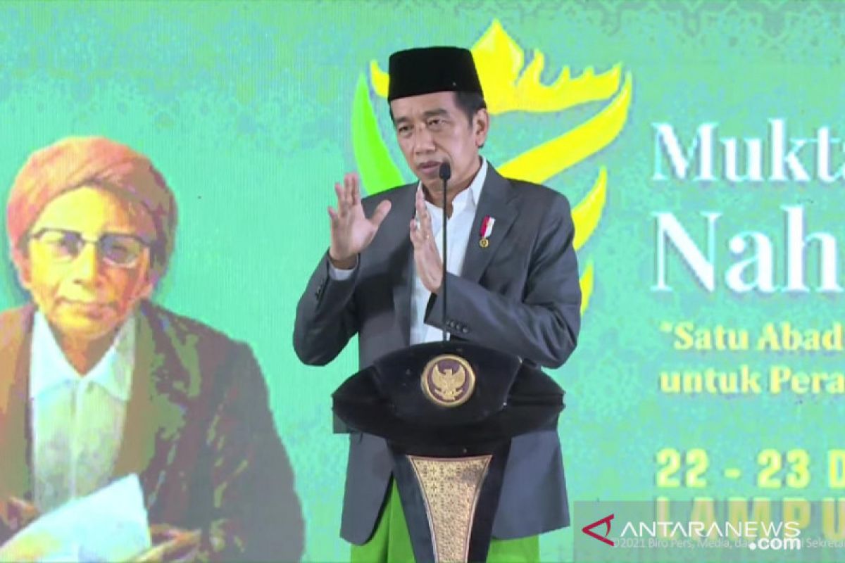 Jokowi praises NU for pursuing vaccinations for public