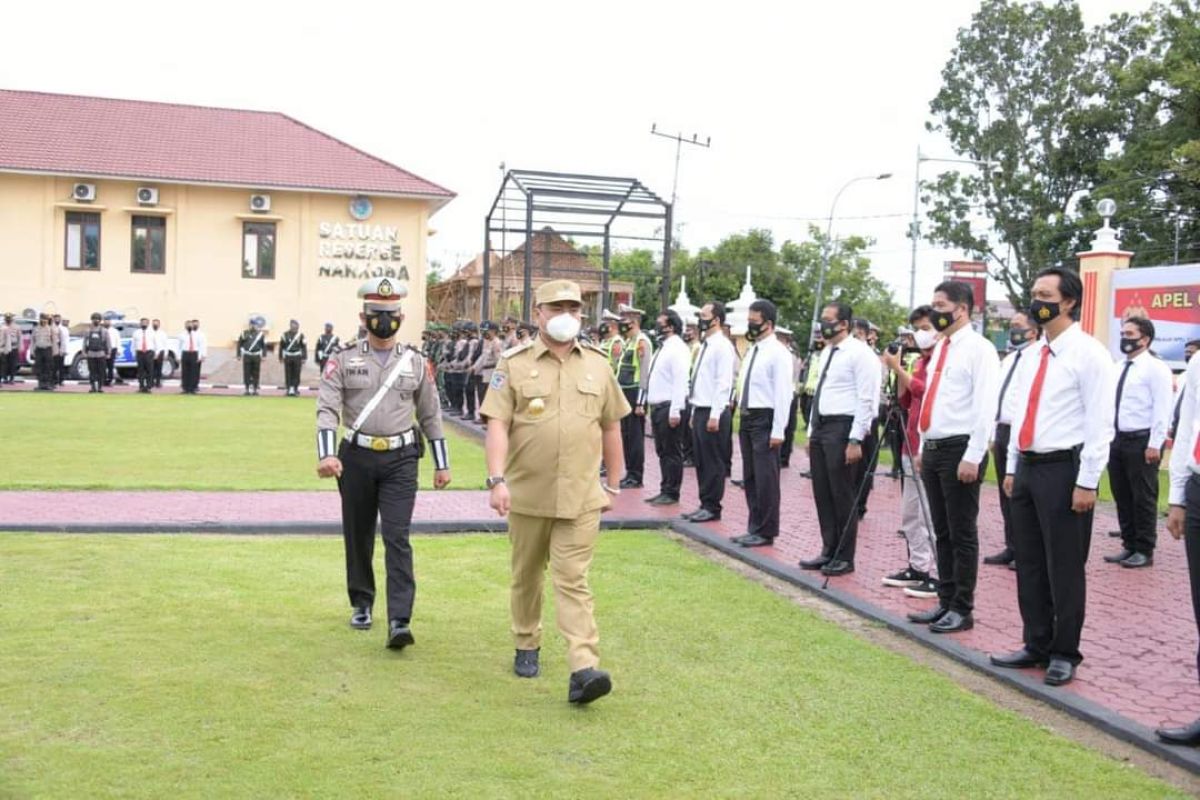 Bupati Labura pimpin apel Operasi Lilin Toba 2021