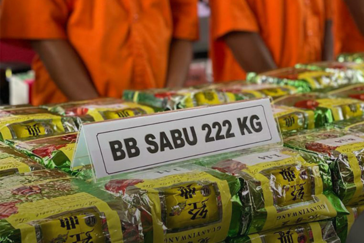 Bea Cukai gagalkan penyelundupan 222 kilogram sabu-sabu