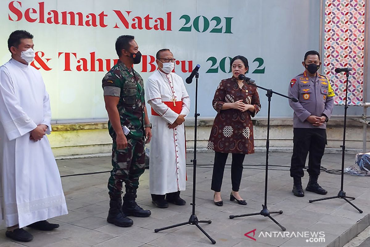 Ketua DPR RI, Kapolri, dan Panglima TNI tinjau pengamanan Katedral