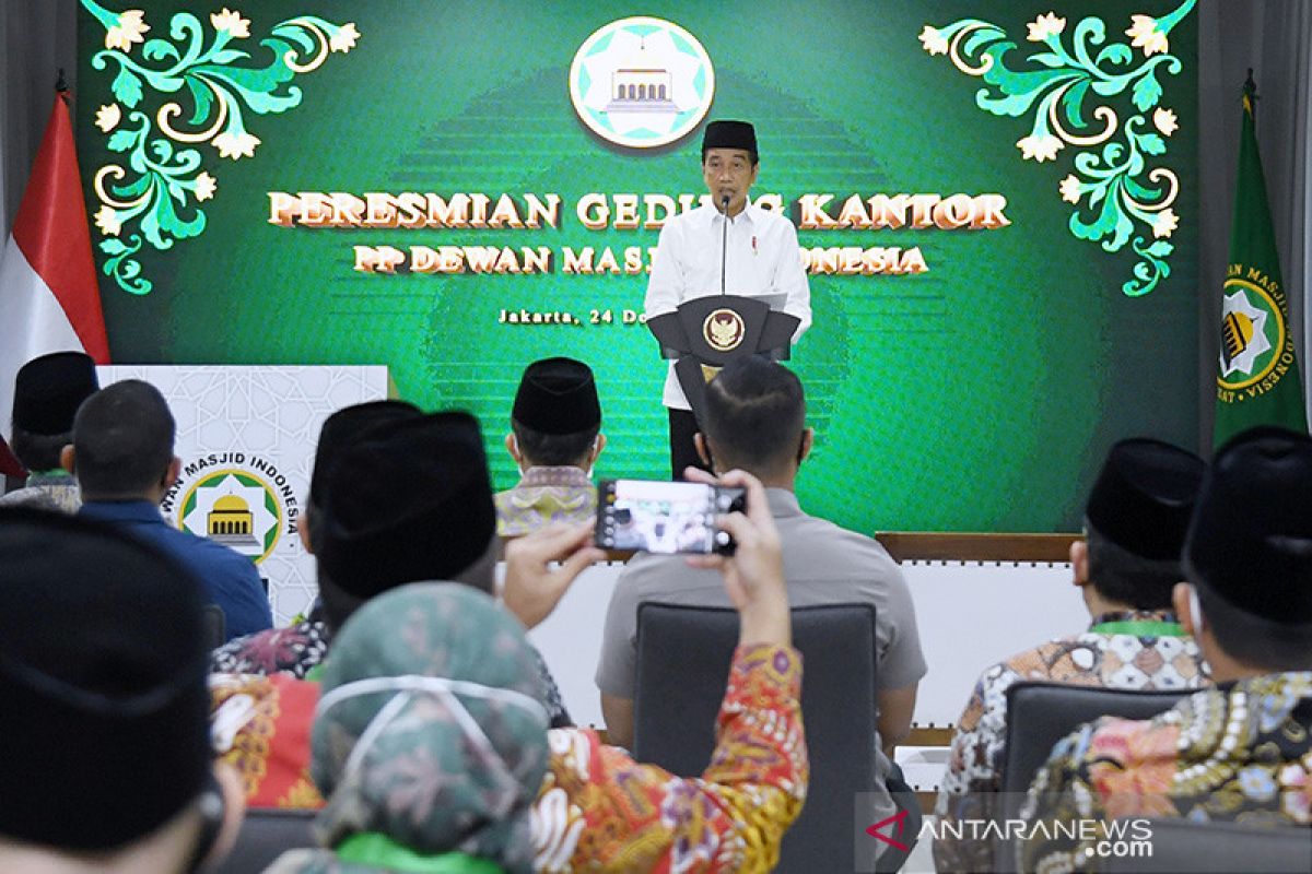 Presiden Jokowi resmikan gedung kantor Dewan Masjid Indonesia