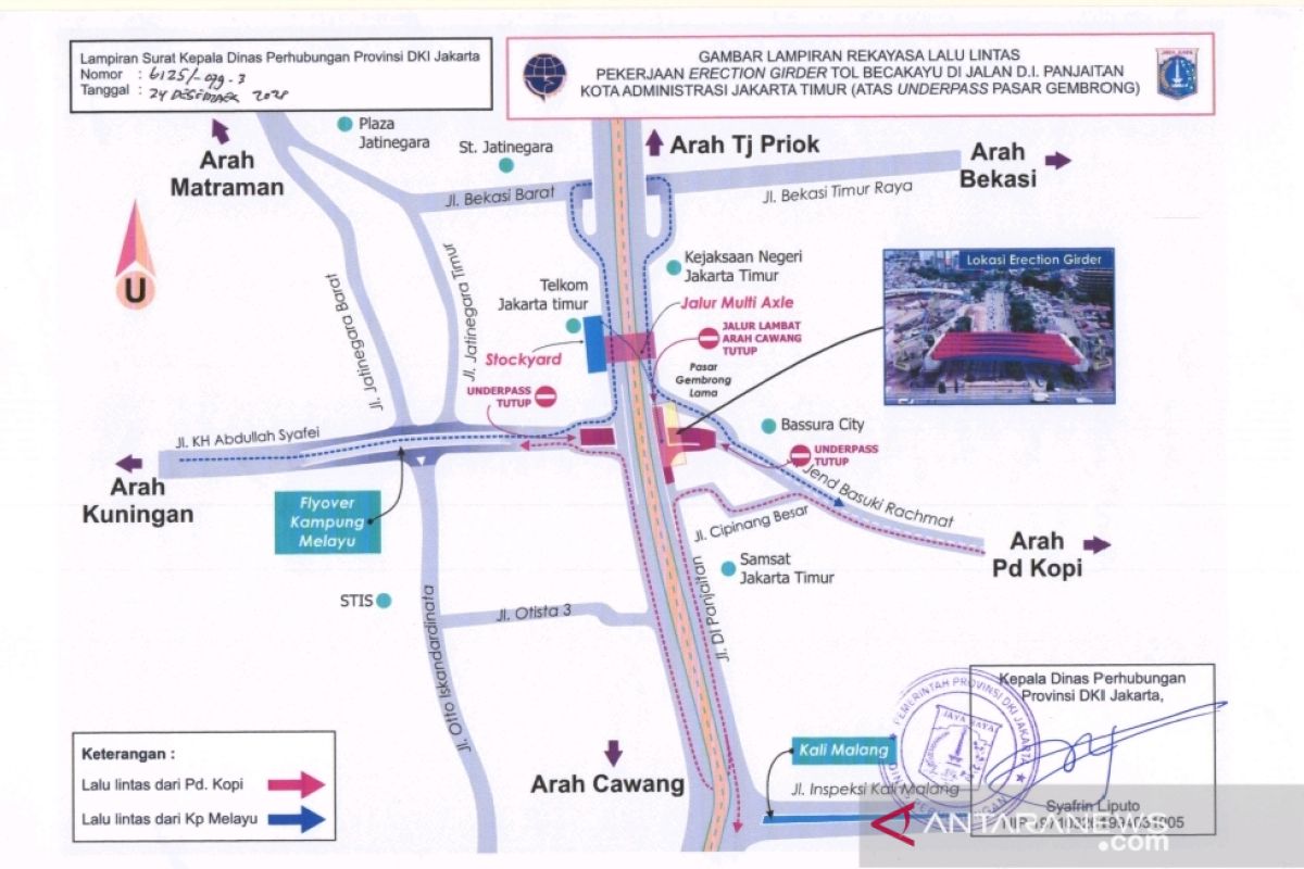 Dishub DKI rekayasa lalu lintas di Jalan DI Panjaitan Jaktim