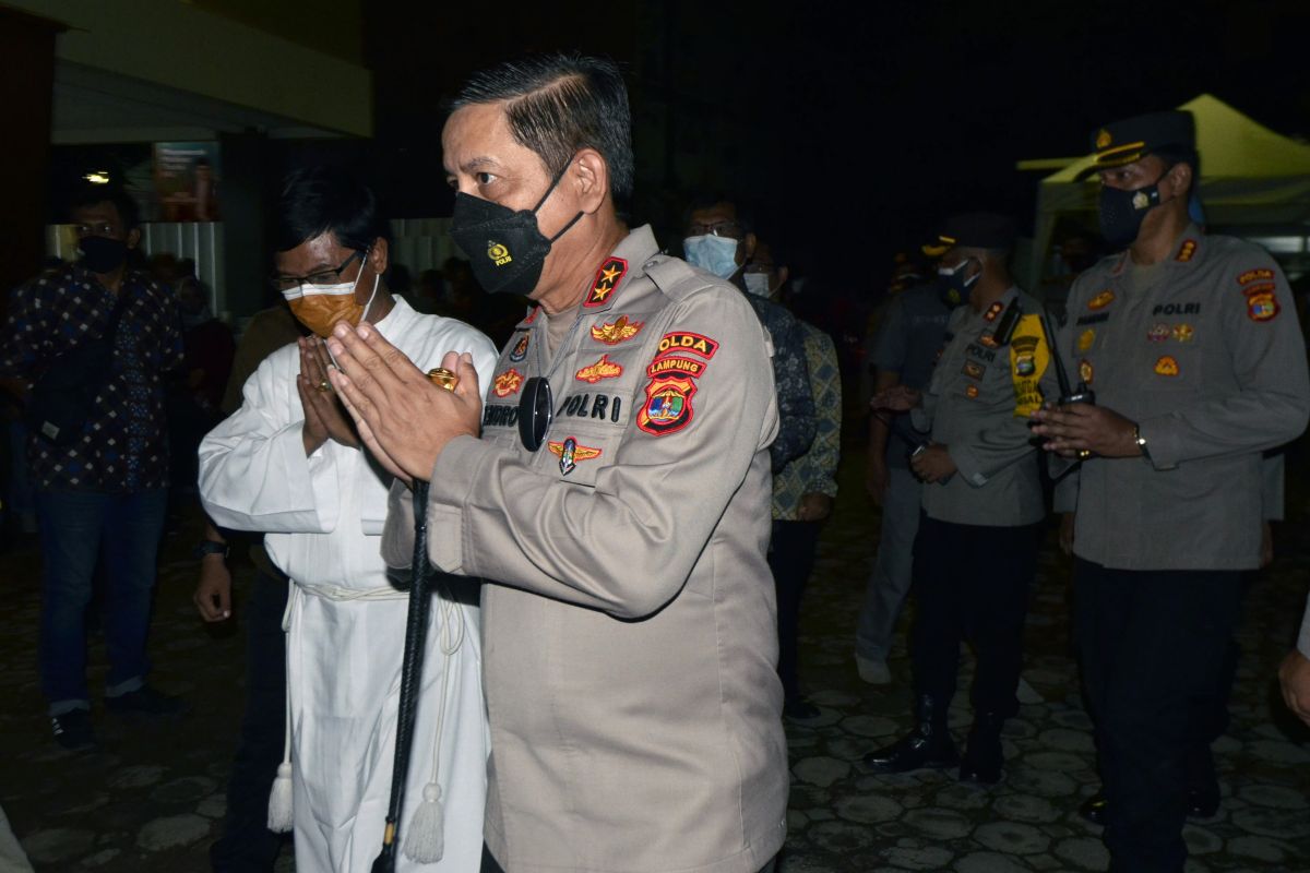 Kapolda Lampung tinjau pengamanan malam Natal