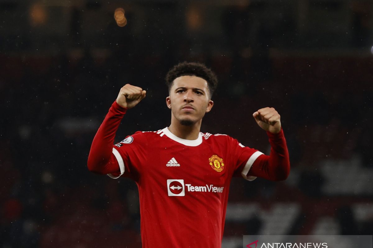 Jadon Sancho bawa MU raih tiga poin di kandang Leicester