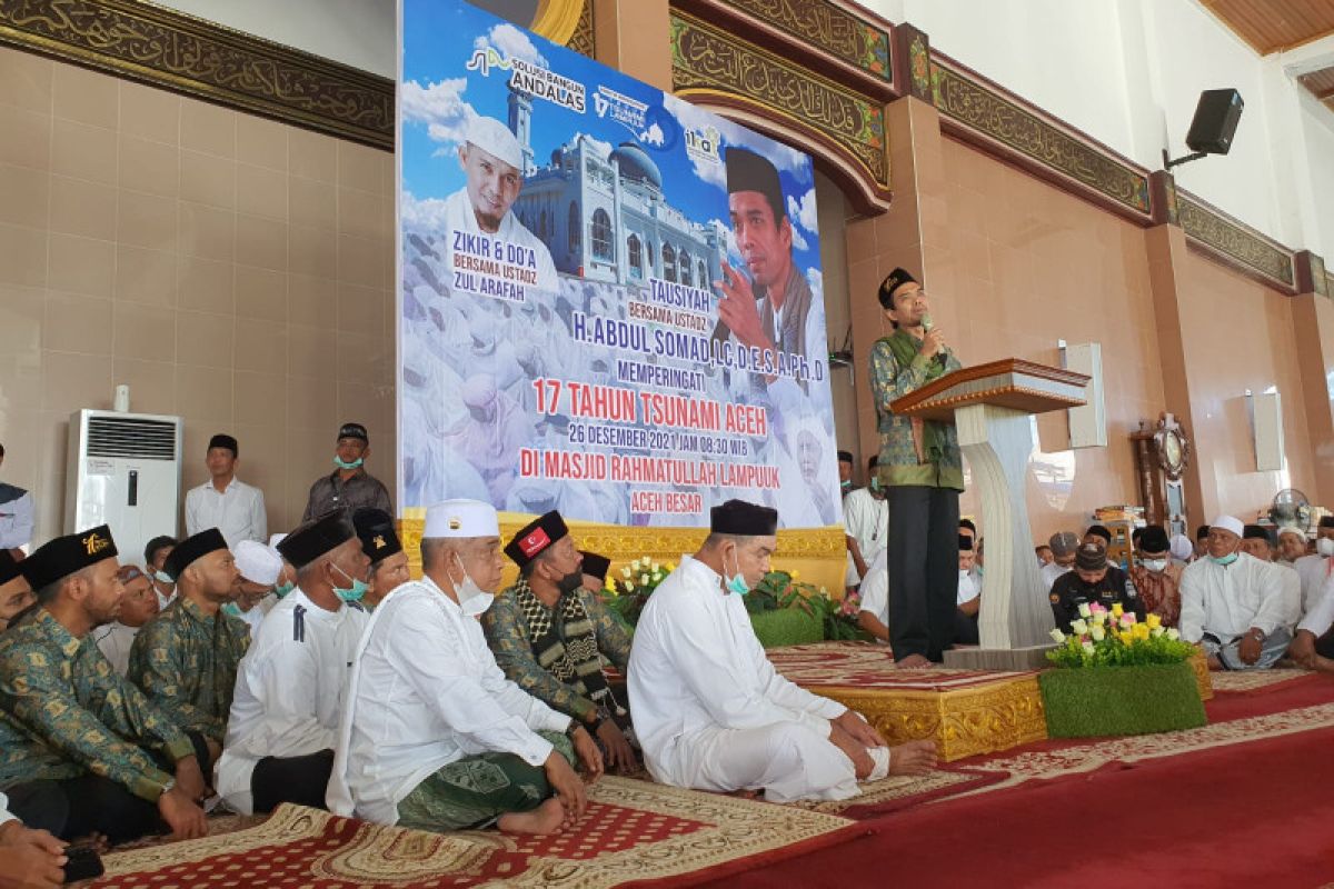 UAS: Peringatan 17 tahun tsunami Aceh adalah amar makruf nahi mungkar