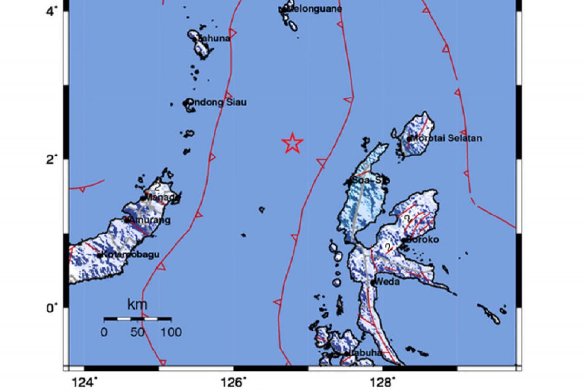 Gempa magnitudo 5,2 guncang Maluku Utara