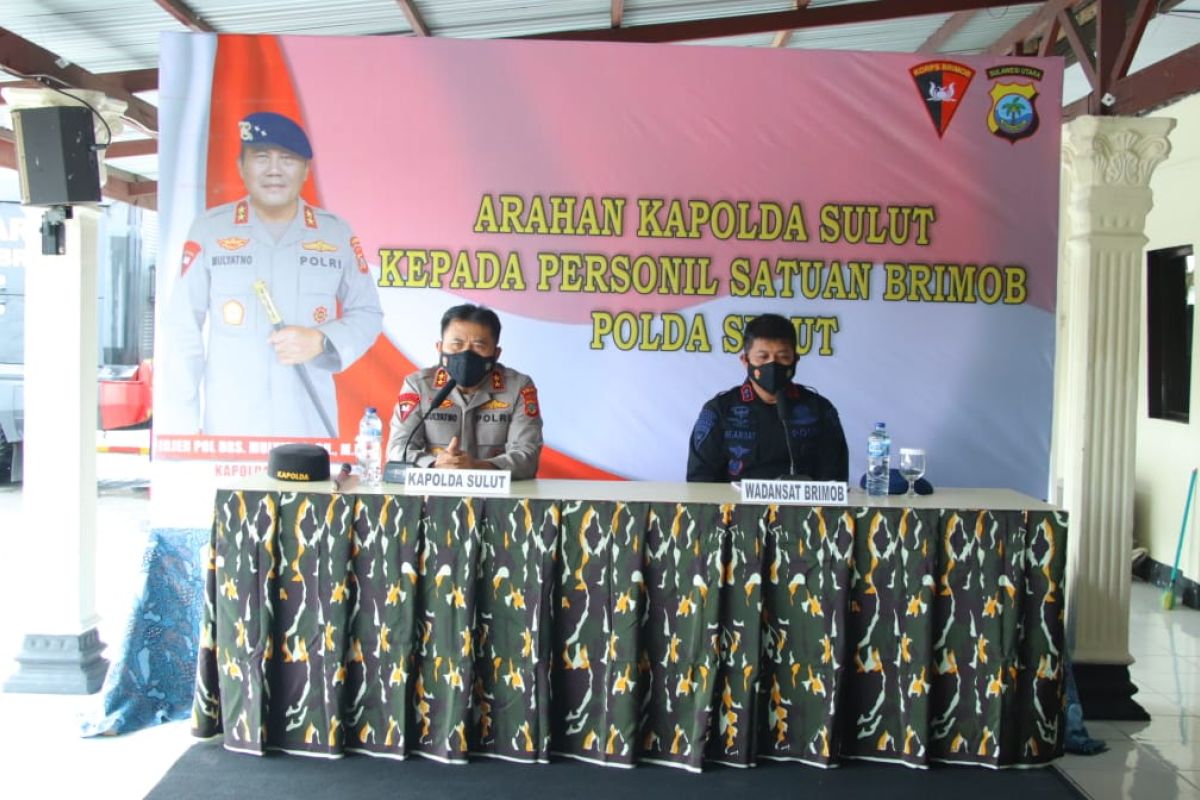 Kapolda ajak Brimob Polda Sulut jaga nama baik Polri