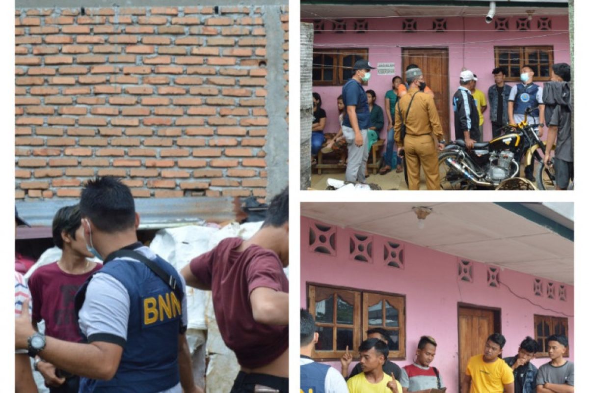 Razia kos-kosan, BNN Langkat amankan 22 orang,  10 positif  narkoba dari Kelurahan Kwala Bingai