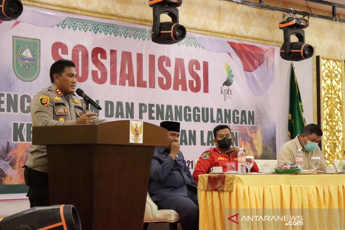 Kapolres Meranti : Karhutla terjadi akibat faktor alam hanya satu persen, selebihnya manusia