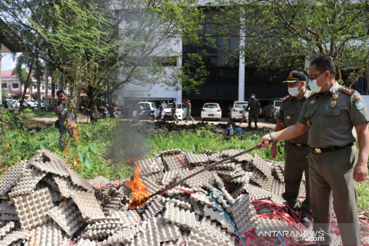 1,2 ton telur ayam Arab ilegal dimusnahkan