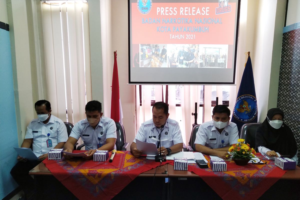 BNN Payakumbuh ungkap 8 kasus peredaran narkotika selama 2021