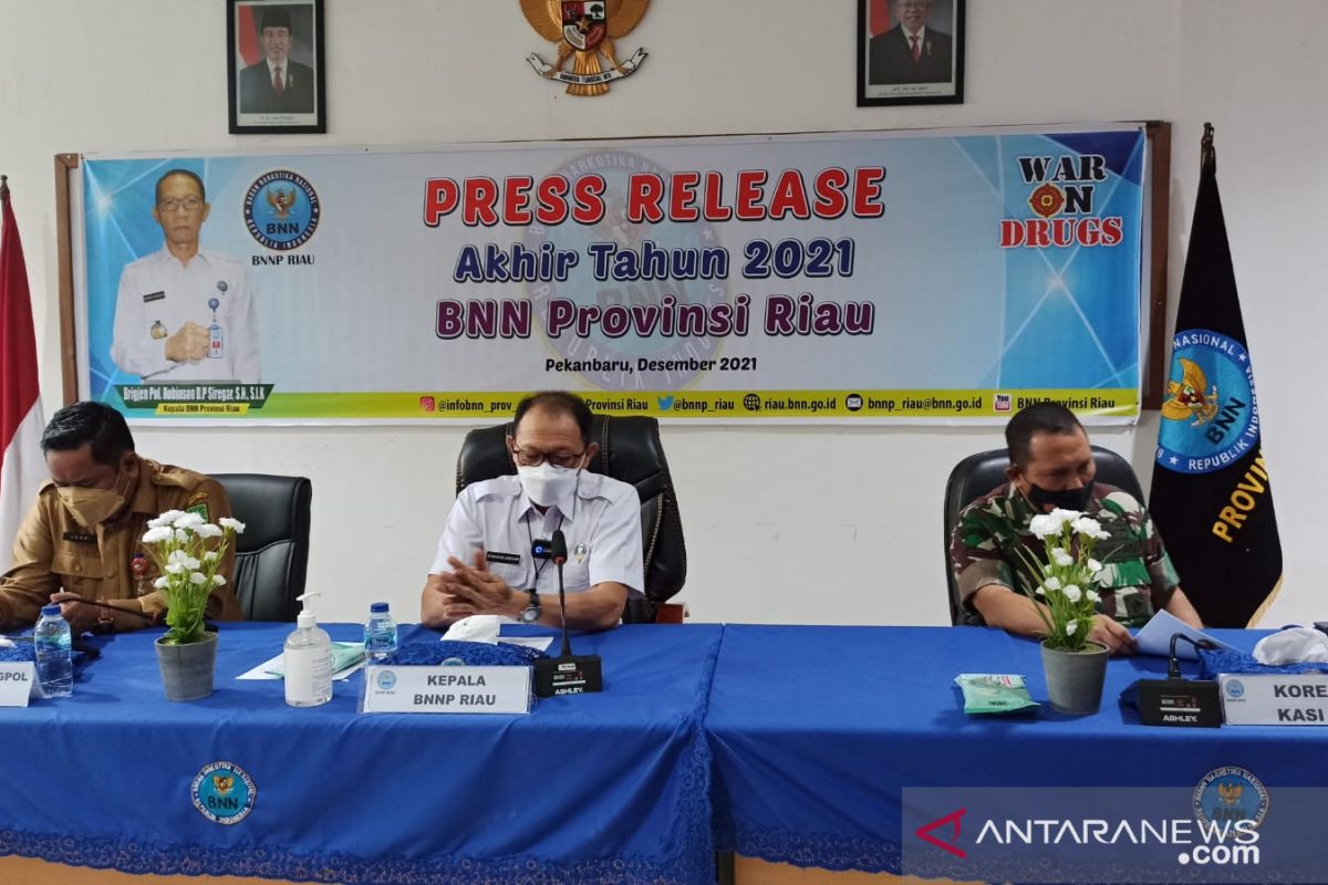 BNNP Riau berantas 41 kasus narkotika selama 2021 dengan tiga cara, apa saja?
