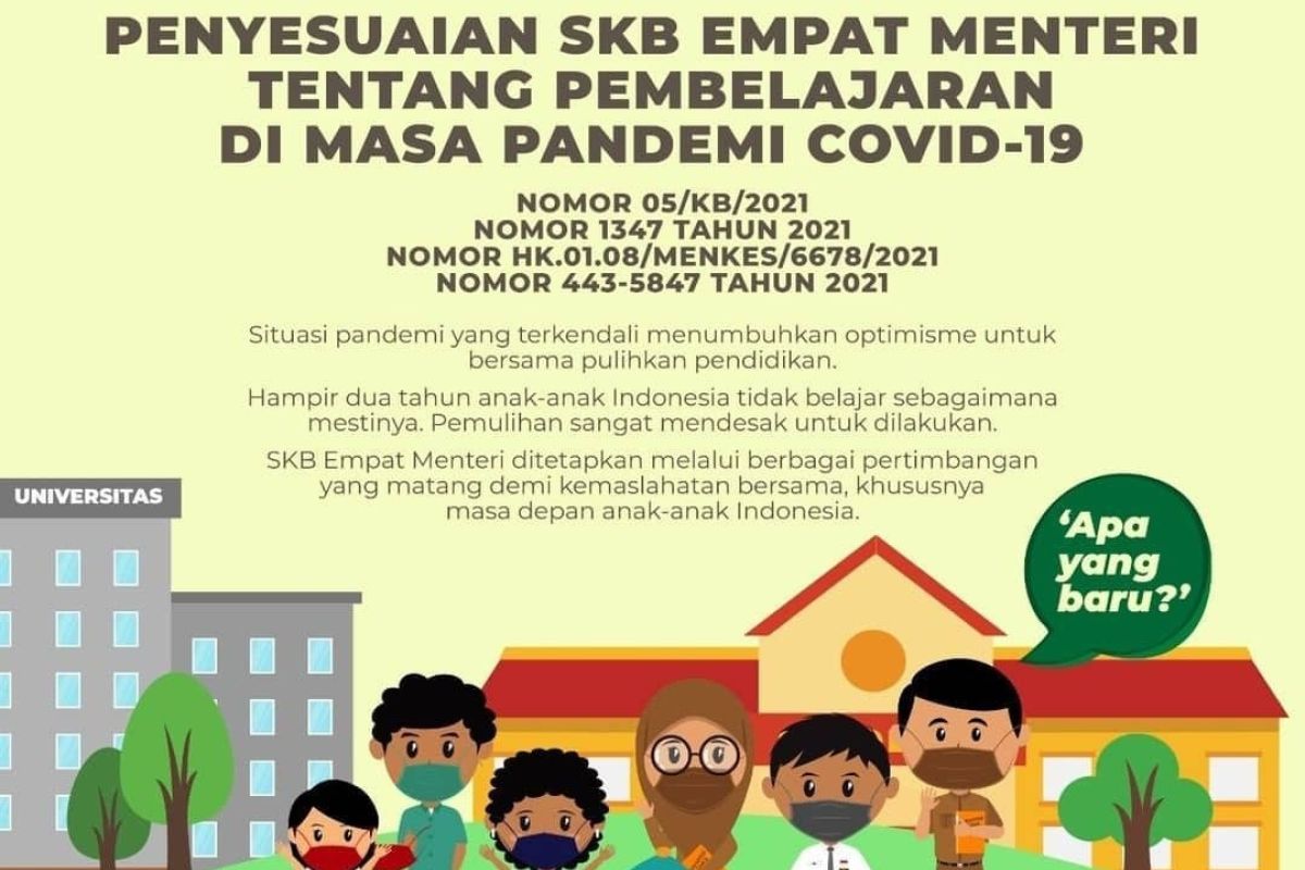 Ada penyesuaian SKB 4 Menteri soal belajar saat pandemi