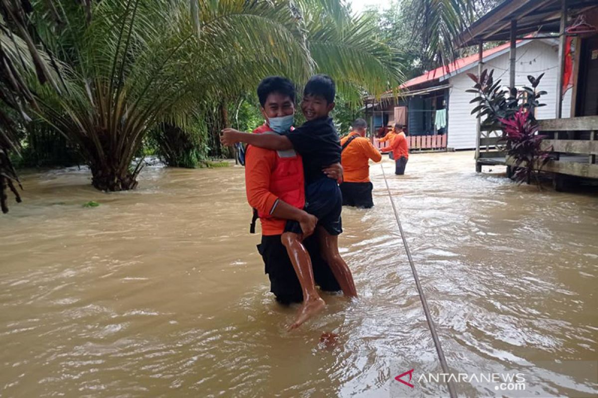 Banjir di Kabupaten Penajam Paser Utara mulai surut