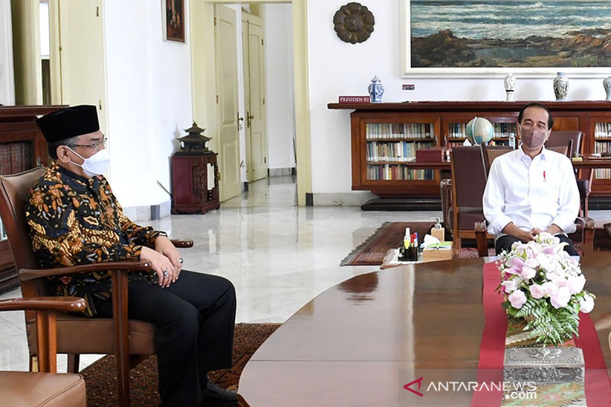 Presiden Jokowi terima Ketua Umum PBNU Gus Yahya di Bogor