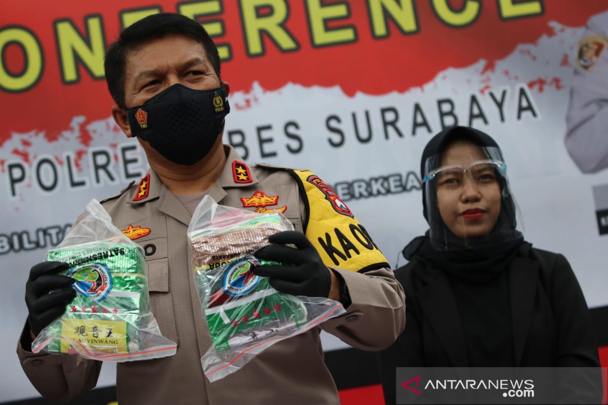 Polrestabes Surabaya gagalkan peredaran 44,7 kilogram sabu-sabu