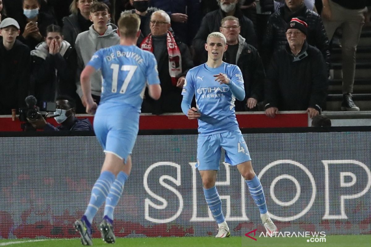 Manchester City amankan tiga poin dari Brentford