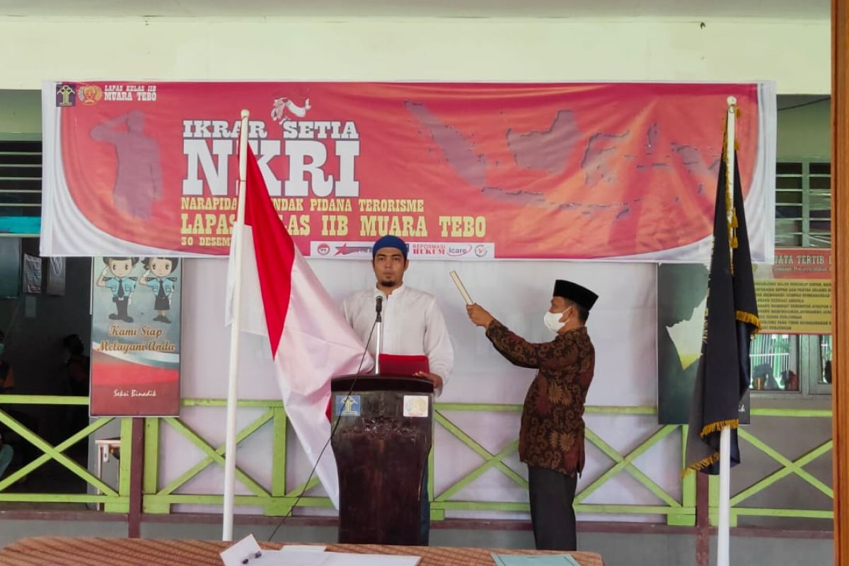 Seorang narapidana teroris di Jambi melaksanakan ikrar setia NKRI