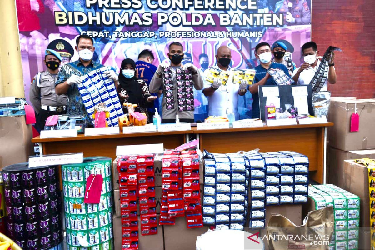 Polda Banten ungkap perdagangan kosmetik palsu