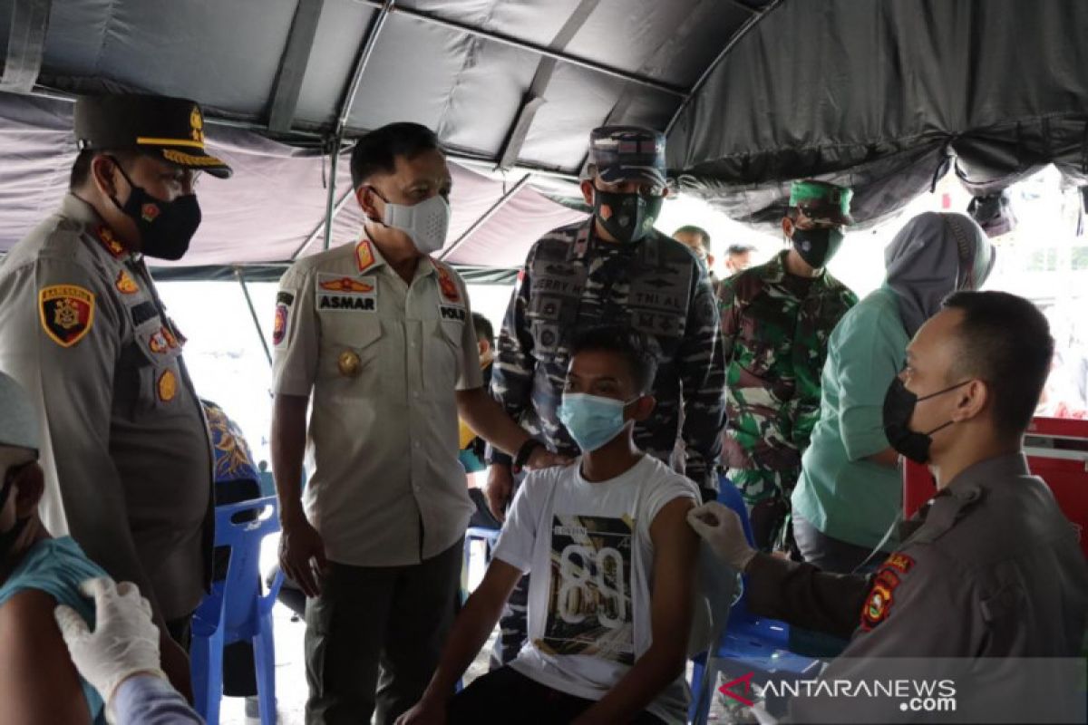 Kejar target, Polres Meranti gelar vaksinasi berhadiah