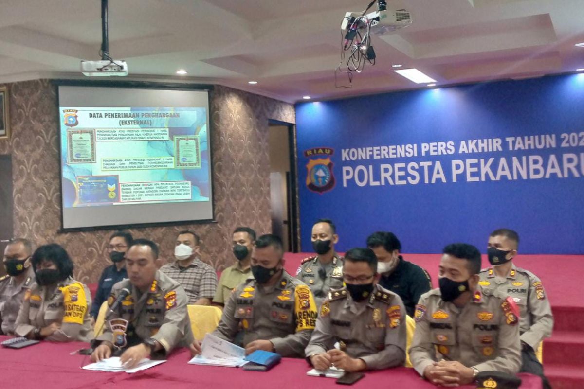 Sepanjang 2021, Polresta Pekanbaru tangani 1.450 kasus kriminal