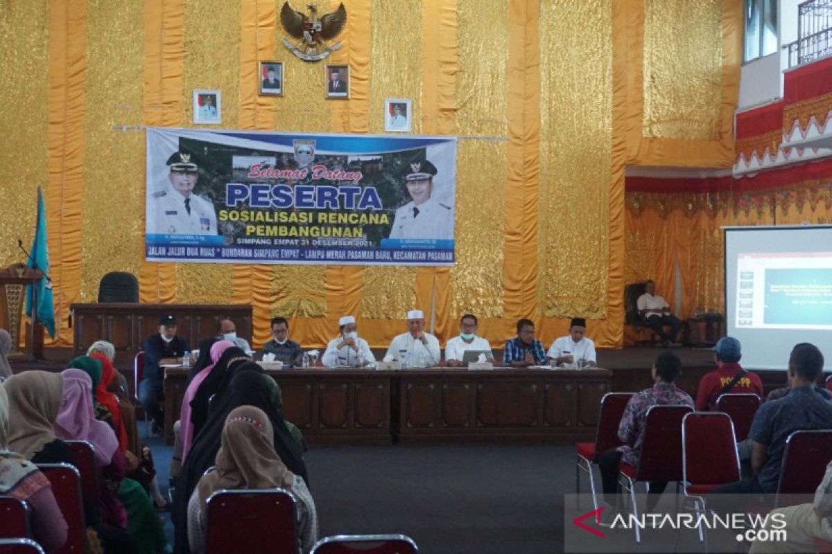 Pasaman Barat sosialisasikan rencana bangun jalan dua jalur di Ibu Kota Kabupaten