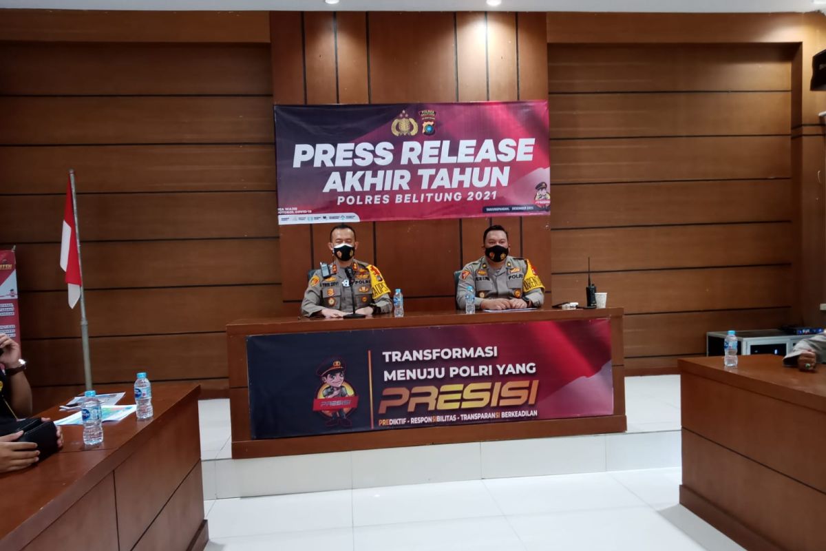 Polres Belitung berhasil ungkap 19 kasus narkotika sepanjang 2021