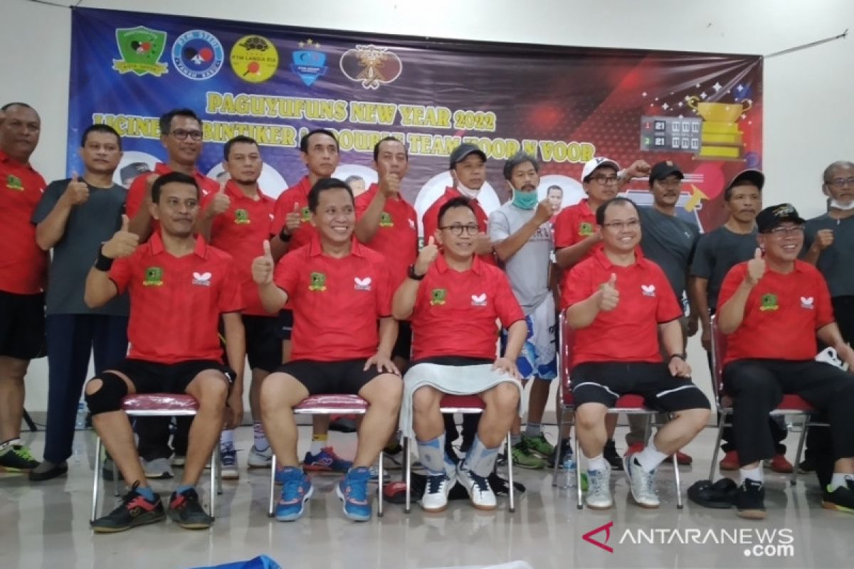 Paguyuban PTM Depok gelar turnamen tenis meja saat Tahun Baru 2022