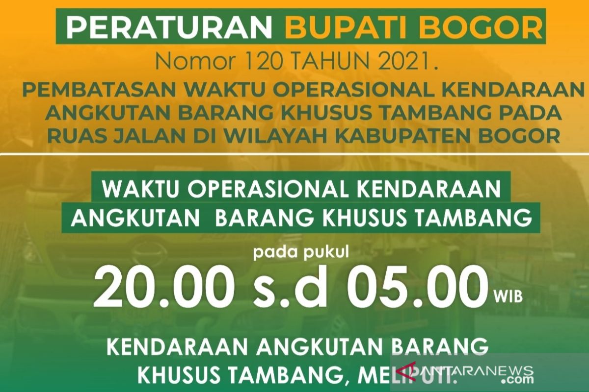 Ade Yasin terbitkan perbup pembatasan jam operasional truk tambang