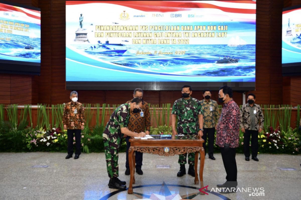TNI AL lanjut bermitra bersama empat bank kelola anggaran dari APBN
