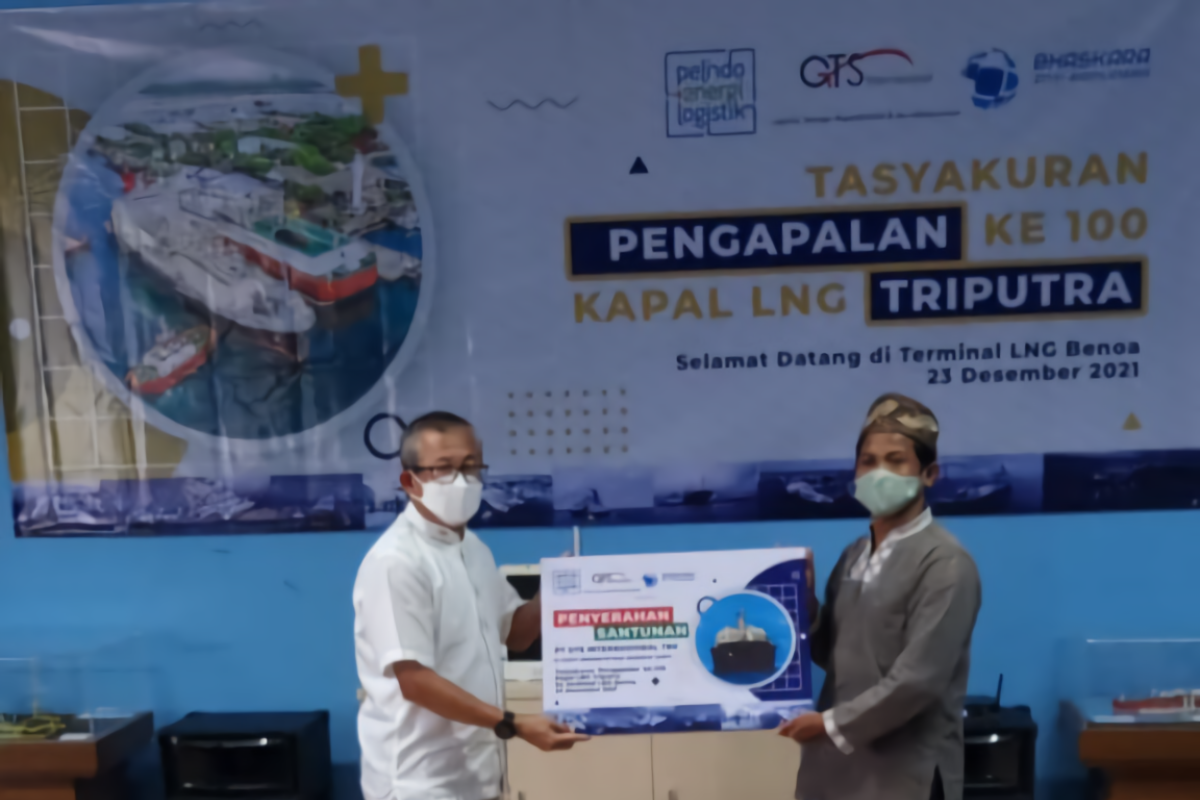 Kapal Triputra capai pengapalan gas alam cair tujuan Benoa-Bali ke-100