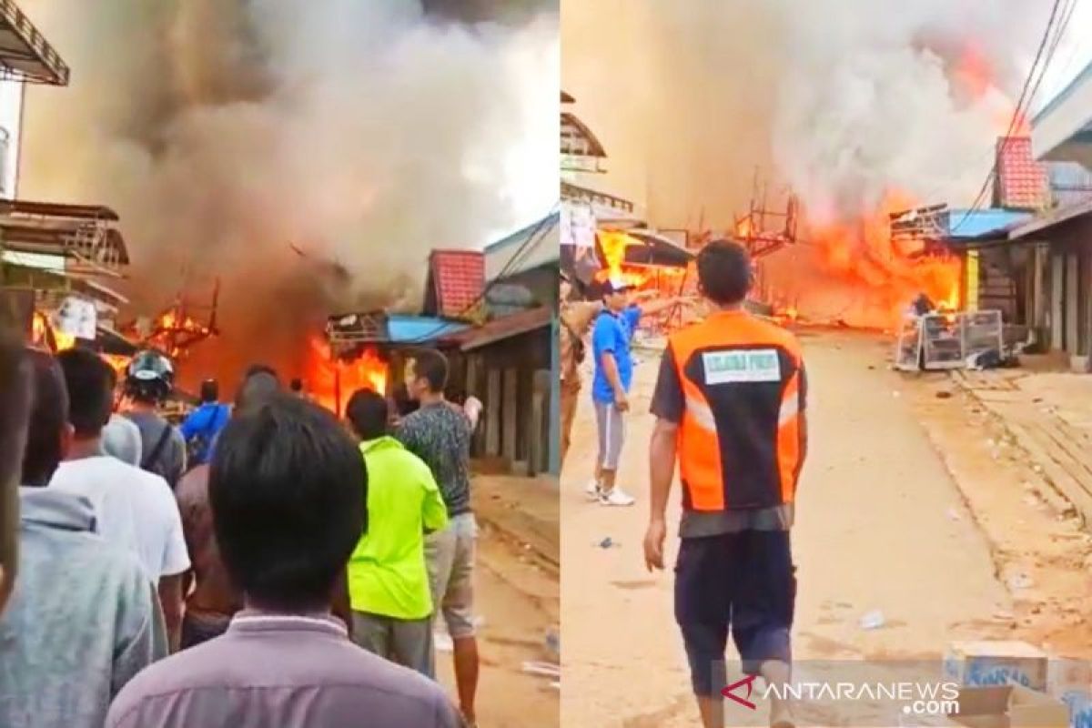 Kebakaran besar melanda Pasar Pundu Kotawaringin Timur