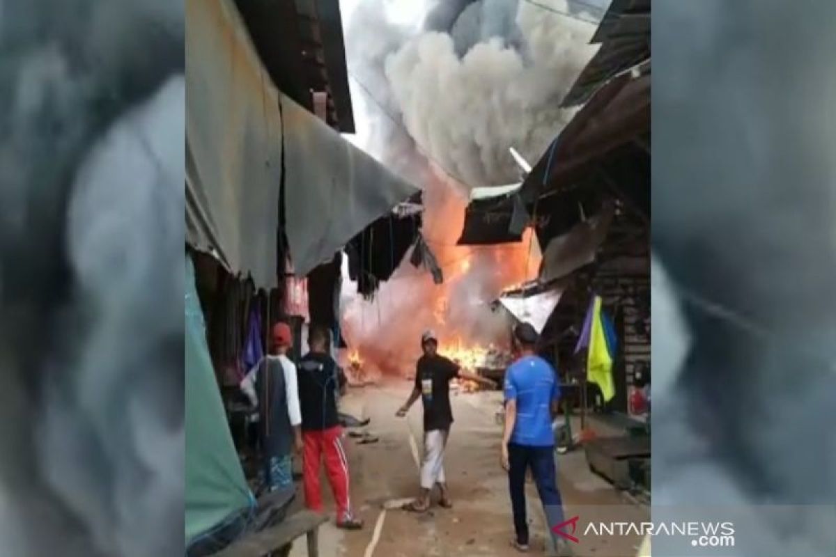 Kebakaran pasar Pundu, Kalteng hanguskan 50 bangunan dan satu warga meninggal