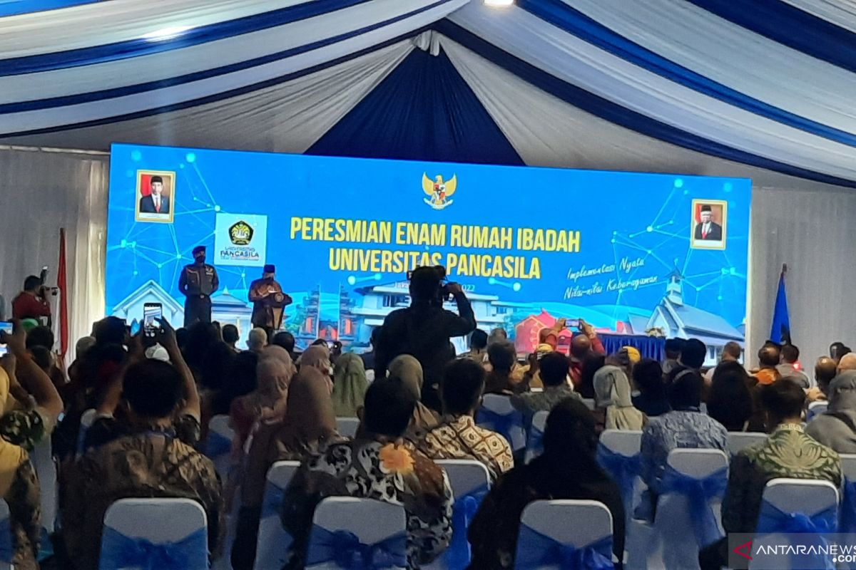 Wapres resmikan enam rumah ibadah di Universitas Pancasila Jakarta