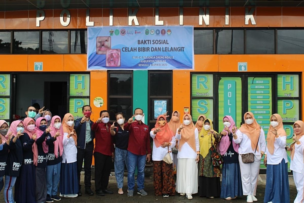 Pemkab Takalar bersama FKG Unhas gelar operasi bibir sumbing gratis