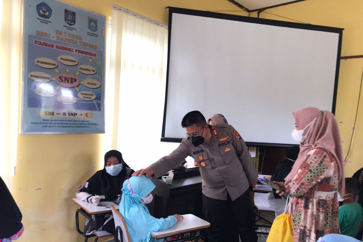 Polres Bangka Tengah gelar vaksinasi anak usia 6-11 tahun