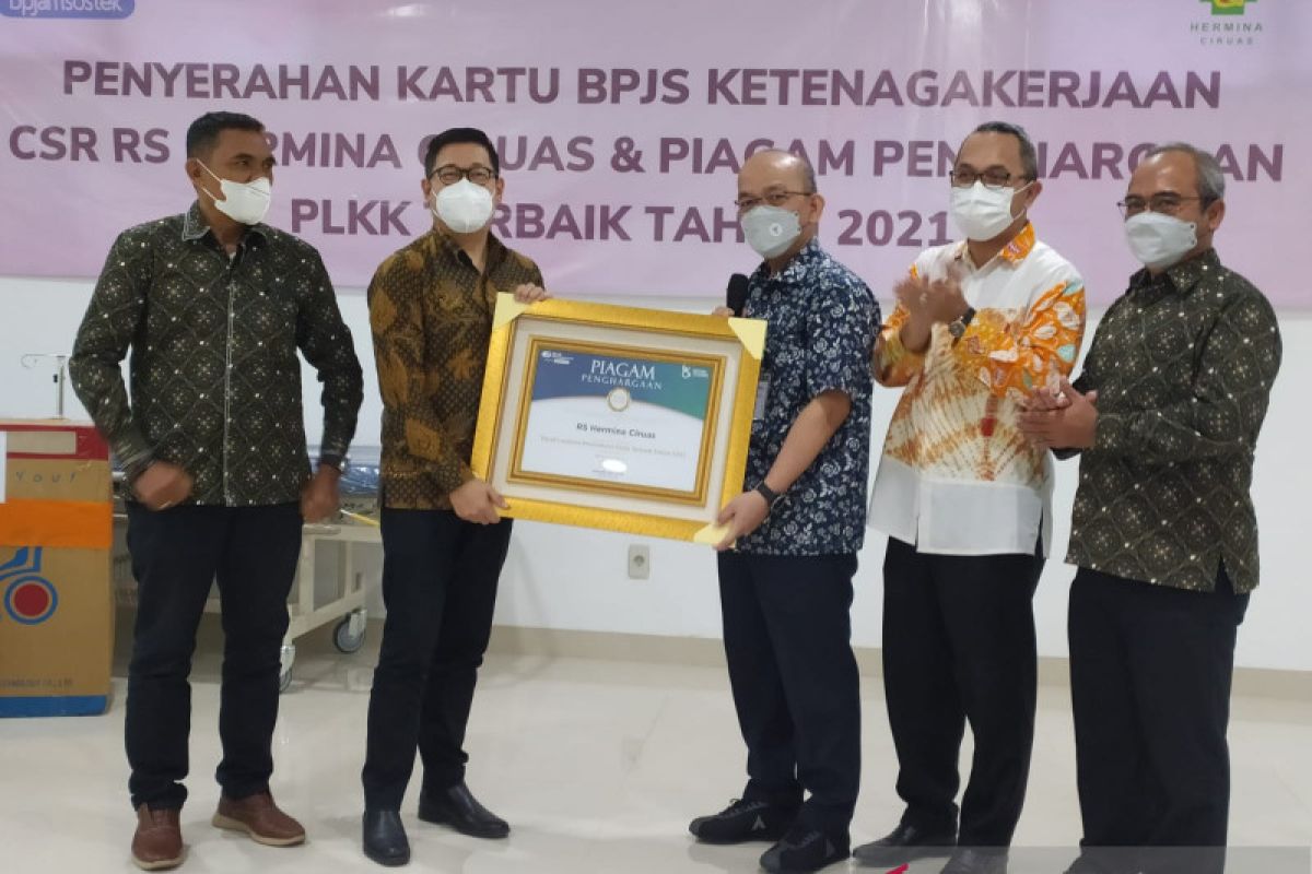 RS Hermina Ciruas sabet penghargaan PLKK terbaik dari BPJS Ketenagakerjaan