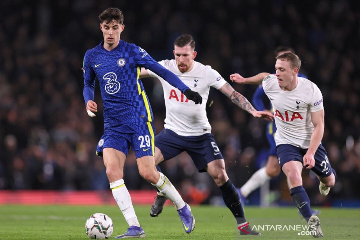 Piala Liga Inggris - Chelsea kalahkan Tottenham 2-0 dalam leg pertama semifinal