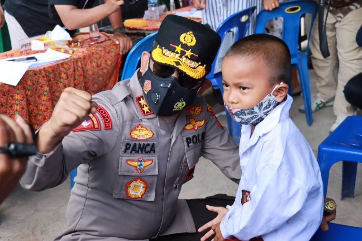 Kapolda Sumut tinjau vaksinasi pelajar di Tebing Tinggi