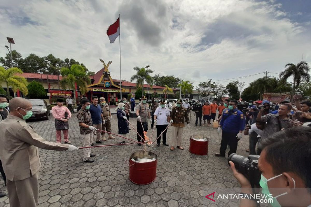 1 kilogram sabu dari Malaysia berhasil di gagalkan Polres Tanjungpinang