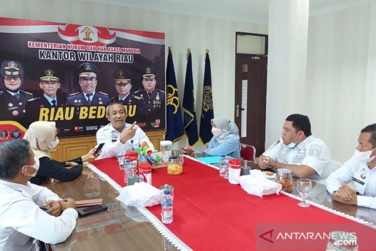 Kinerja Kanwil Kemenkumham Riau 2021 capai 98 persen