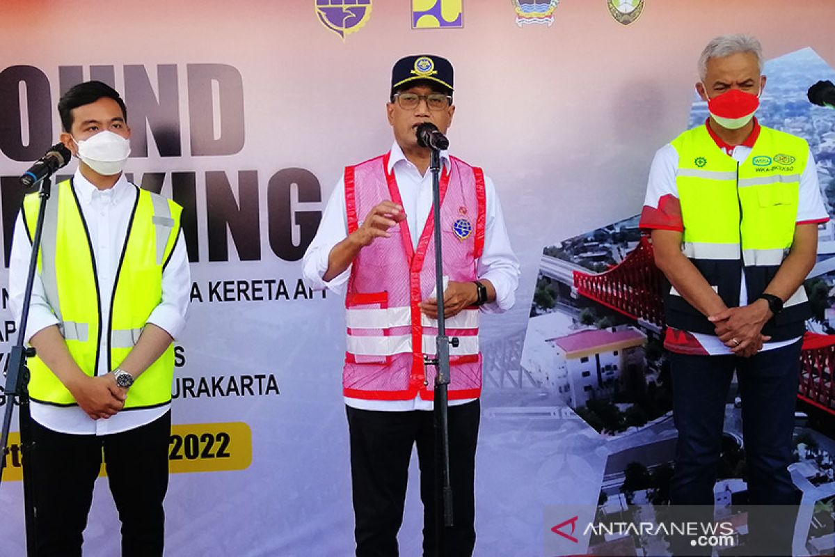 Menhub resmikan pembangunan jalur ganda KA lintas Solo Balapan-Kalioso