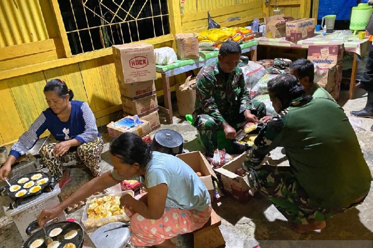 Kodim Jayapura bantu dapur umum korban bencana banjir Nimboran