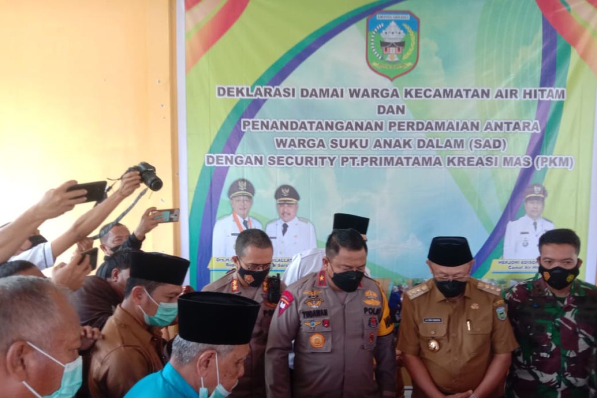 Kasus penembakan satpam PT PKM oleh orang rimba berakhir damai