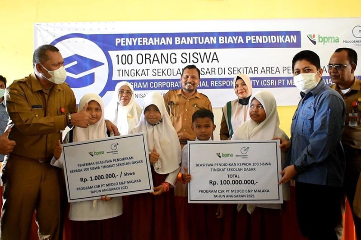 100 pelajar Aceh Timur dapat biaya pendidikan dari PT Medco E&P Malaka